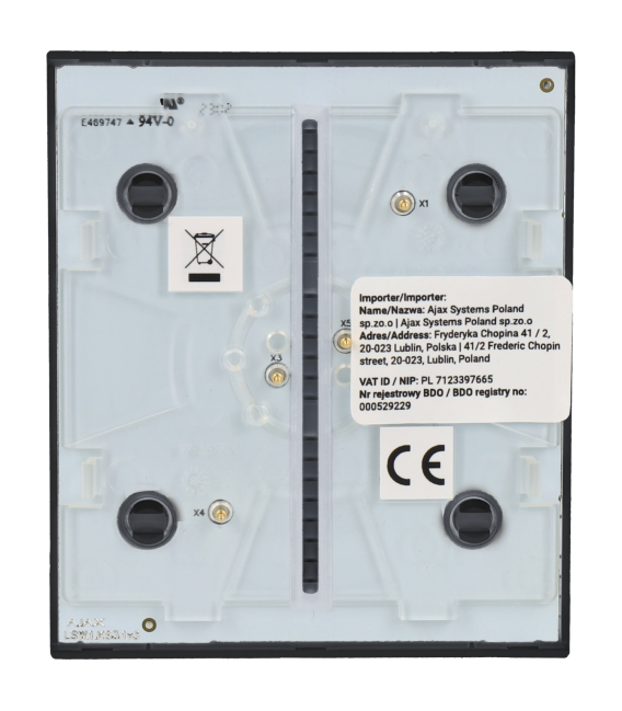Panel de interruptor central conmutable AJAX