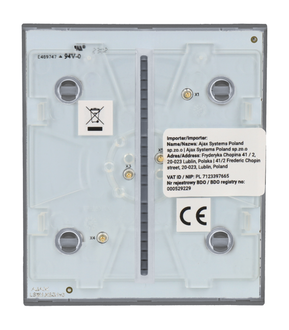 Panel de interruptor central conmutable AJAX