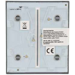 Panel de interruptor central doble AJAX
