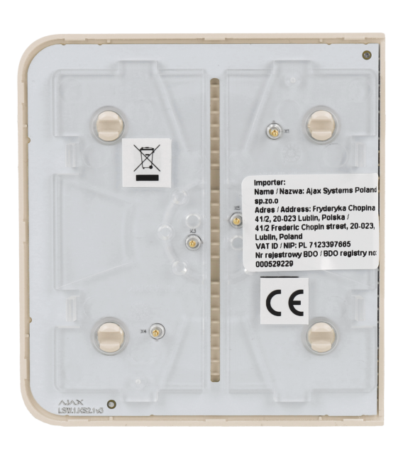 Panel de interruptor lateral conmutable AJAX