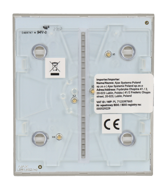 Panel de interruptor central conmutable AJAX