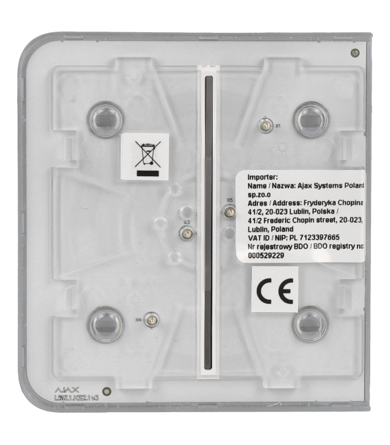 Panel de interruptor lateral doble AJAX