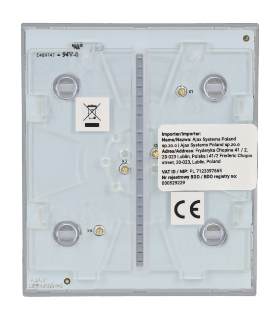 Panel de interruptor central conmutable AJAX