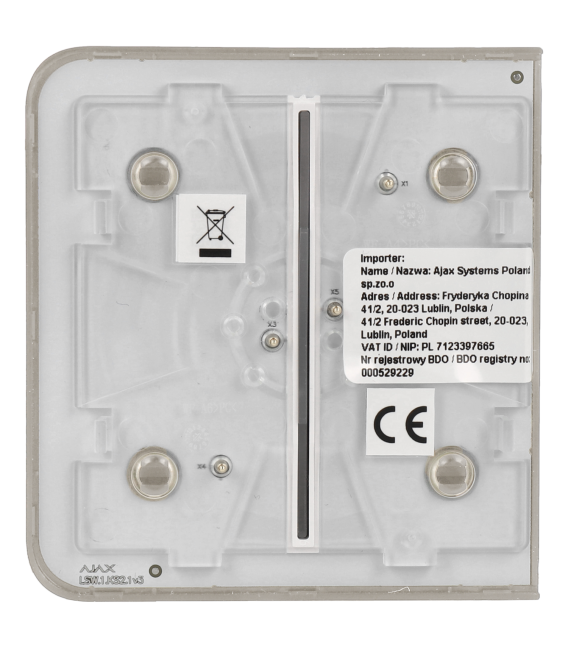 Panel de interruptor lateral doble AJAX