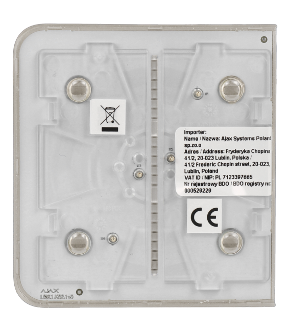 Panel de interruptor lateral conmutable AJAX