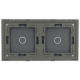 Panel de interruptor doble con 2 botones 