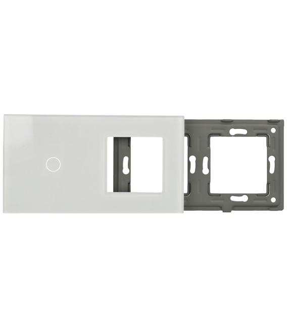 Panel de interruptor con 1 botón y marco para 1 dispositivo 