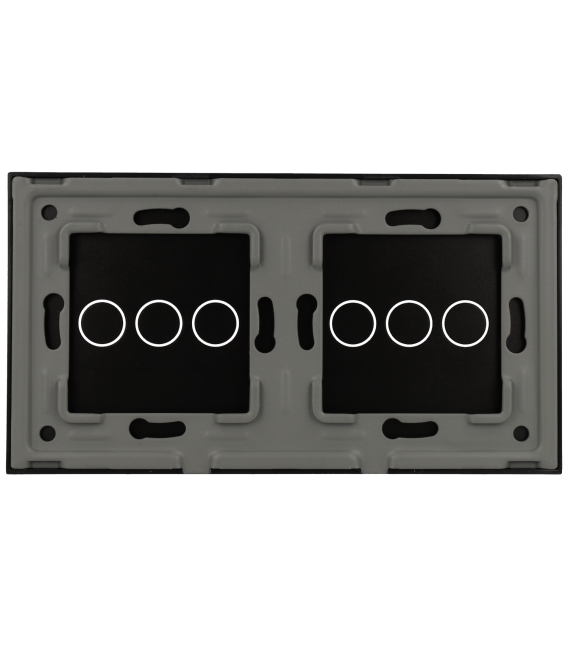 Panel de interruptor doble con 6 botones 