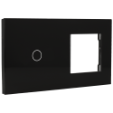 Panel de interruptor con 1 botón y marco para 1 dispositivo 
