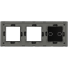 Panel de interruptor con 2 botones y marco para 2 dispositivos 