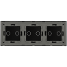 Panel de interruptor triple con 6 botones 