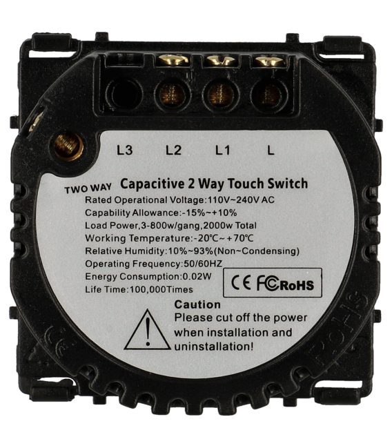 Relé para interruptor conmutable con 2 botones A-SMARTHOME