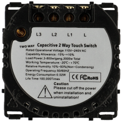 Relé para interruptor conmutable con 3 botones A-SMARTHOME
