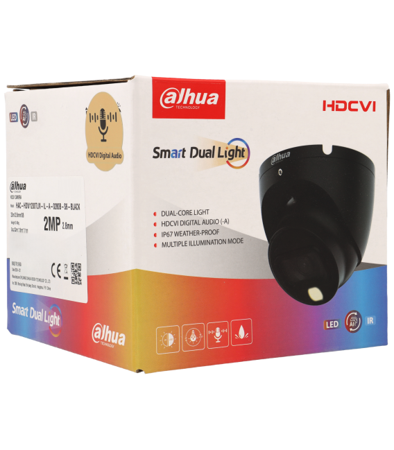 Cámara DAHUA minidomo hd-cvi de 2 megapíxeles y óptica fija 