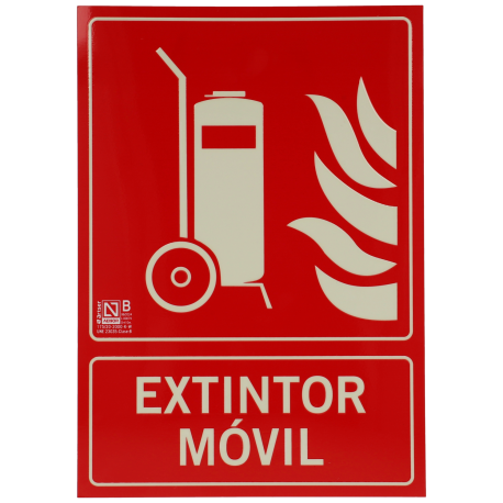 Cartel extintor móvil A-FIRE