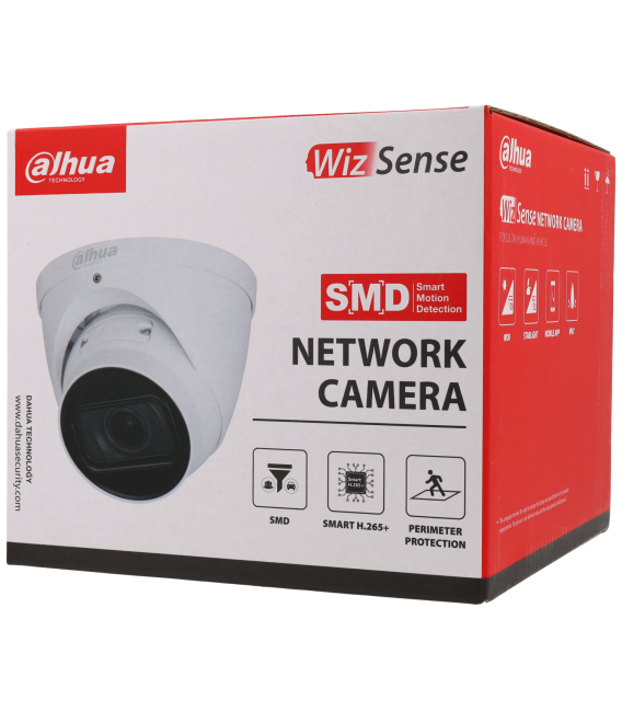Cámara minidomo ip de 8 megapíxeles y óptica fija