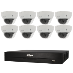 Kit de 8 cámaras IP Dahua con grabador PoE