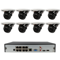 Kit de 8 cámaras IP Dahua con grabador PoE