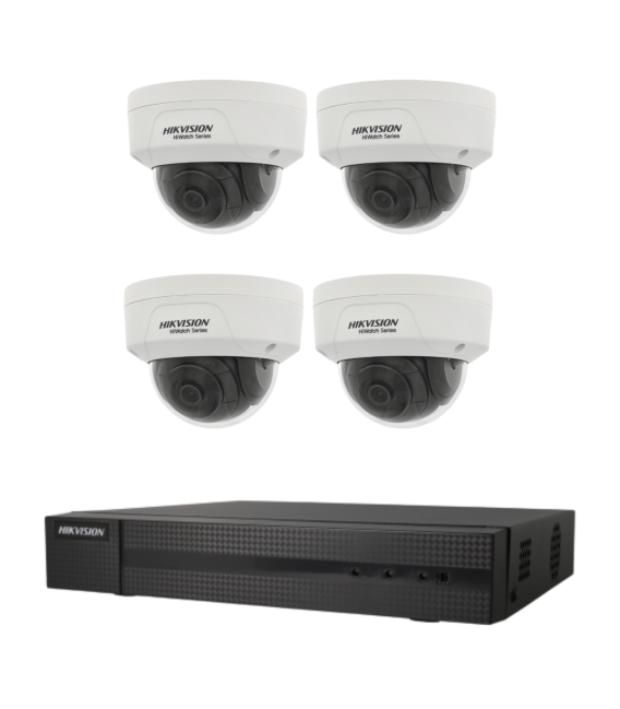 Kit de 4 cámaras IP Hikvision con grabador PoE