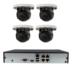 Kit de 4 cámaras IP Hikvision con grabador PoE