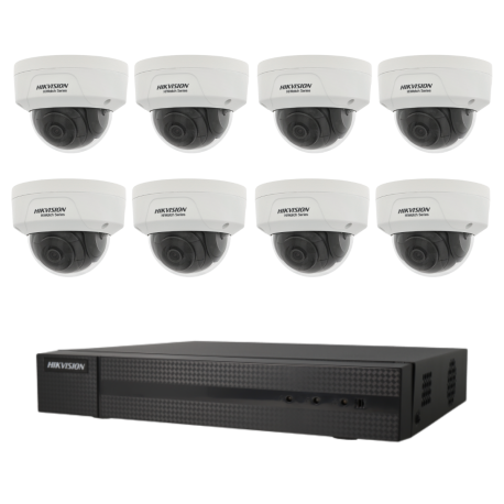 Kit de 8 cámaras IP Hikvision con grabador PoE