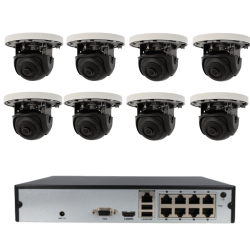 Kit de 8 cámaras IP Hikvision con grabador PoE