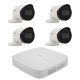 Kit de 4 cámaras bullet IP Dahua con grabador PoE