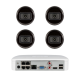 Kit de 4 cámaras bullet IP Dahua con grabador PoE
