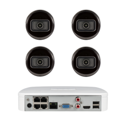 Kit de 4 cámaras bullet IP Dahua con grabador PoE