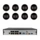 Kit de 8 cámaras bullet IP Dahua con grabador PoE