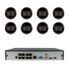 Kit de 8 cámaras bullet IP Dahua con grabador PoE