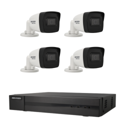 Kit de 4 cámaras IP bullet Hikvision con grabador PoE