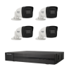 Kit de 4 cámaras IP bullet Hikvision con grabador PoE