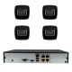 Kit de 4 cámaras IP bullet Hikvision con grabador PoE