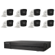 Kit de 8 cámaras IP bullet Hikvision con grabador PoE