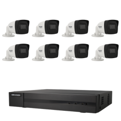 Kit de 8 cámaras IP bullet Hikvision con grabador PoE