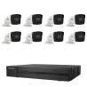 Kit de 8 cámaras IP bullet Hikvision con grabador PoE