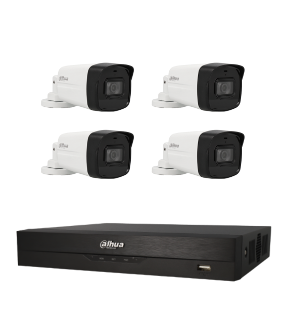 Kit de 4 cámaras bullet HDCVI Dahua
