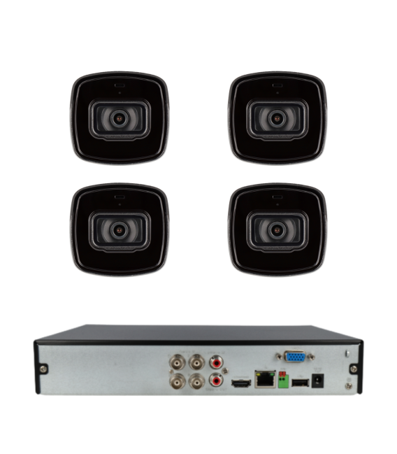 Kit de 4 cámaras bullet HDCVI Dahua