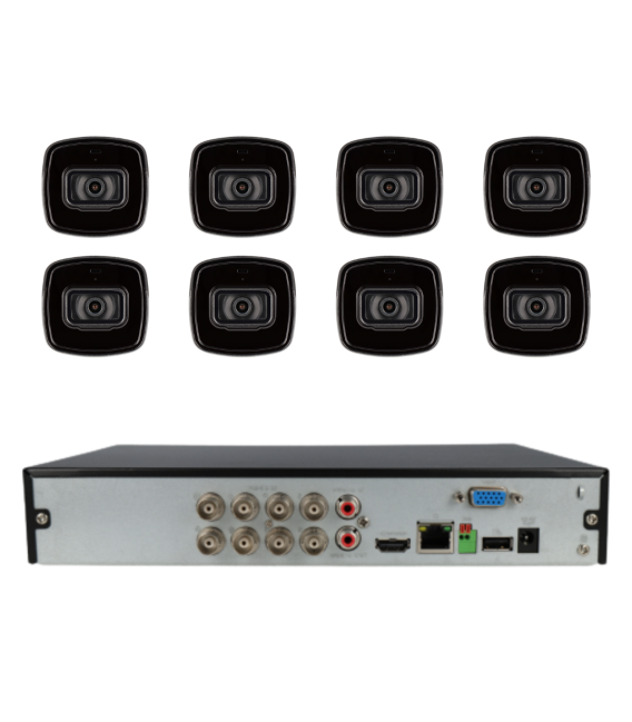 Kit de 8 cámaras bullet HDCVI Dahua