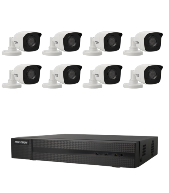 Kit de 8 cámaras bullet 4en1 Hikvision