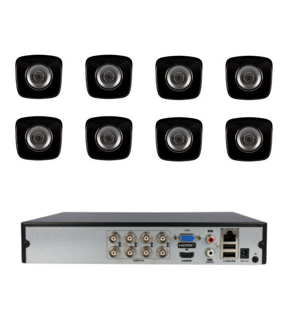 Kit de 8 cámaras bullet 4en1 Hikvision