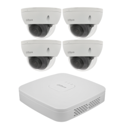 Kit de 4 cámaras IP Dahua con grabador PoE
