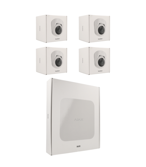 Kit de 4 cámaras IP minidomo Ajax