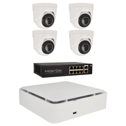 Kit de 4 cámaras IP minidomo Ajax