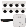 Kit de 8 cámaras IP minidomo Ajax