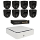 Kit de 8 cámaras IP minidomo Ajax