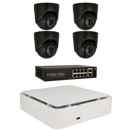 Kit de 4 cámaras IP minidomo Ajax