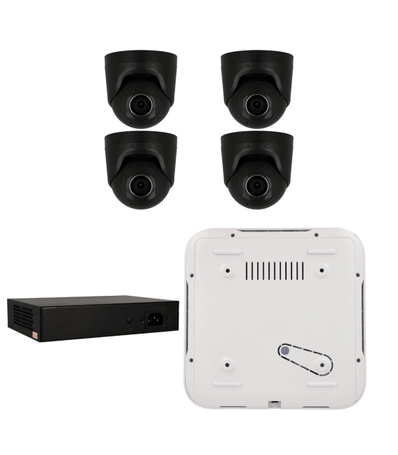 Kit de 4 cámaras IP minidomo Ajax