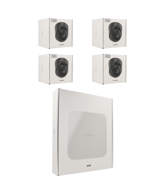 Kit de 4 cámaras IP minidomo Ajax